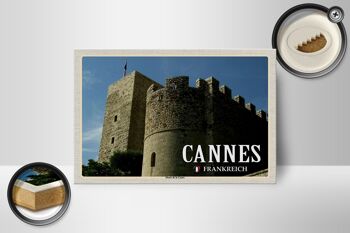 Panneau en bois voyage 18x12 cm Cannes France Musée Castre 2