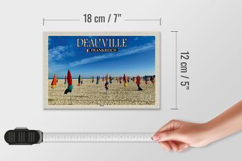 Panneau en bois voyage 18x12 cm Deauville France plage vacances mer 4