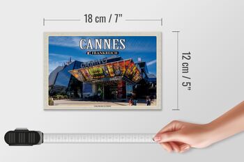 Panneau en bois voyage 18x12 cm Cannes France décoration Casino Barrière 4