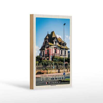 Wooden sign travel 12x18cm Deauville France Historic House