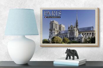Panneau en bois voyage 18x12 cm Paris France Cathédrale Notre-Dame 3
