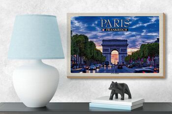Panneau en bois voyage 18x12 cm Paris France Arc de Triomphe 3