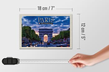 Panneau en bois voyage 18x12 cm Paris France Arc de Triomphe 4