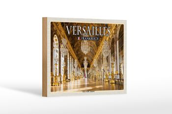 Panneau en bois voyage 18x12cm Château de Versailles France de l'intérieur 1