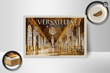 Panneau en bois voyage 18x12cm Château de Versailles France de l'intérieur 2