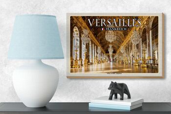 Panneau en bois voyage 18x12cm Château de Versailles France de l'intérieur 3