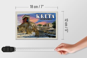 Panneau en bois voyage 18x12 cm Crète Grèce Palais de Knossos 4