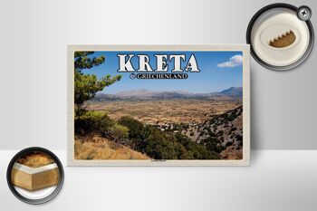 Panneau en bois voyage 18x12 cm Crète Grèce Lassithi Plateau décoration 2