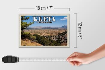 Panneau en bois voyage 18x12 cm Crète Grèce Lassithi Plateau décoration 4