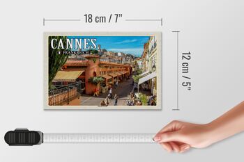 Panneau en bois voyage 18x12 cm Cannes France Marché Forville 4