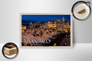 Panneau en bois voyage 18x12 cm Monaco Monaco Casino Monte-Carlo 2