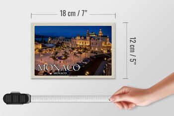 Panneau en bois voyage 18x12 cm Monaco Monaco Casino Monte-Carlo 4