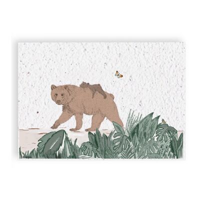 Groeikaart Moederbeer met kleine beer