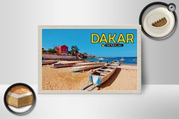 Panneau en bois voyage 18x12 cm Dakar Sénégal plage vacances mer 2
