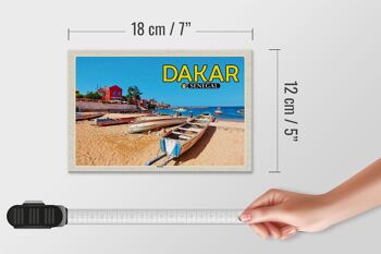 Panneau en bois voyage 18x12 cm Dakar Sénégal plage vacances mer 4