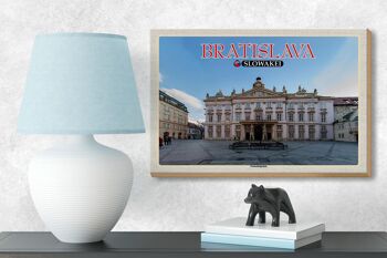 Panneau en bois voyage 18x12 cm Bratislava Slovaquie décoration du palais des primats 3