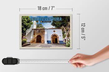 Panneau en bois voyage 18x12 cm Fuerteventura Espagne Iglesia Nuestra 4