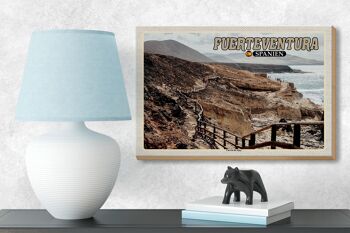 Panneau en bois voyage 18x12 cm Fuerteventura Espagne Cuevas De Ajuy décoration 3