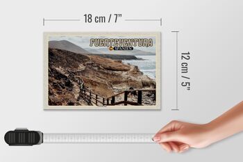 Panneau en bois voyage 18x12 cm Fuerteventura Espagne Cuevas De Ajuy décoration 4