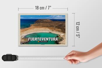 Panneau en bois voyage 18x12 cm Fuerteventura Espagne Île de Lobos 4