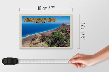 Panneau en bois voyage 18x12 cm Fuerteventura Espagne Pico de la Zarza 4