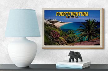 Panneau en bois voyage 18x12 cm Fuerteventura Espagne Playa Jandia Mer 3