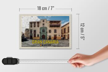 Panneau en bois voyage 18x12 cm Gran Canaria Espagne Casa de Colon Muesum 4