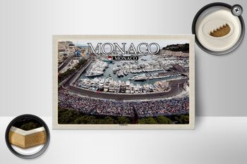 Panneau en bois voyage 18x12 cm Monaco Course du Grand Prix de Monaco 2