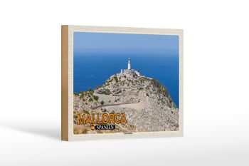 Panneau en bois voyage 18x12 cm Majorque Espagne Cap Péninsule de Formentor 1