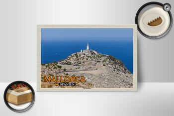 Panneau en bois voyage 18x12 cm Majorque Espagne Cap Péninsule de Formentor 2