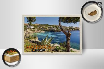 Panneau en bois voyage 18x12 cm Majorque Espagne plage mer vacances ville 2