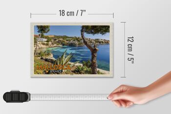 Panneau en bois voyage 18x12 cm Majorque Espagne plage mer vacances ville 4