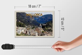Panneau en bois voyage 18x12 cm Majorque Espagne municipalité de Valldemossa 4