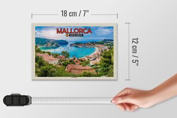 Panneau en bois voyage 18x12 cm Majorque Espagne Port de Sóller vacances 4