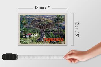 Panneau en bois voyage 18x12 cm Tenerife Drago Milenario-millénaire 4