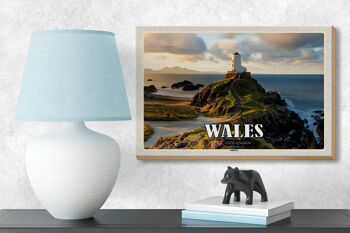 Panneau en bois voyage 18x12 cm Pays de Galles Royaume-Uni Anglesey Island Sea 3