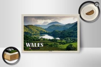 Panneau en bois voyage 18x12 cm, décoration du parc national de Snowdonia du pays de Galles 2