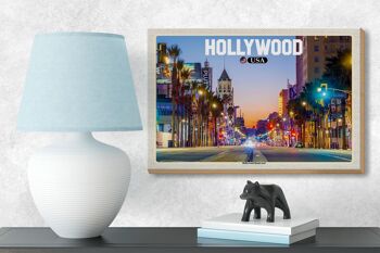 Panneau en bois voyage 18x12 cm Hollywood USA décoration Hollywood Boulevard 3