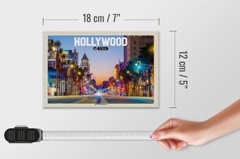 Panneau en bois voyage 18x12 cm Hollywood USA décoration Hollywood Boulevard 4