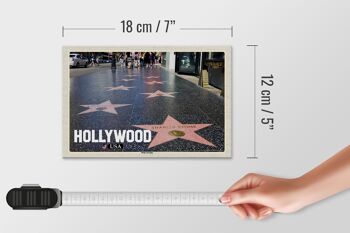 Panneau en bois voyage 18x12 cm Hollywood USA décoration Walk of Fame 4