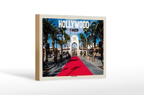 Holzschild Reise 18x12 cm Hollywood USA Universal Studios