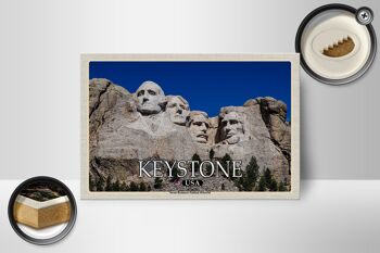 Panneau en bois de voyage 18x12 cm, Keystone USA, décoration commémorative du mont Rushmore 2