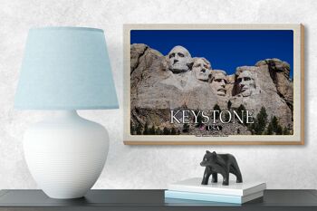 Panneau en bois de voyage 18x12 cm, Keystone USA, décoration commémorative du mont Rushmore 3