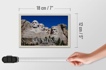 Panneau en bois de voyage 18x12 cm, Keystone USA, décoration commémorative du mont Rushmore 4