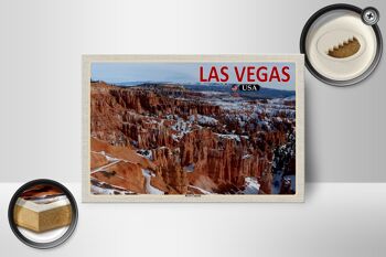 Panneau en bois voyage 18x12 cm Las Vegas USA décoration Bryce Canyon 2