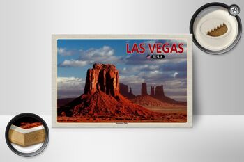 Panneau en bois voyage 18x12 cm Las Vegas USA Plateau de Monument Valley 2