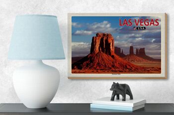 Panneau en bois voyage 18x12 cm Las Vegas USA Plateau de Monument Valley 3