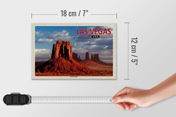 Panneau en bois voyage 18x12 cm Las Vegas USA Plateau de Monument Valley 4