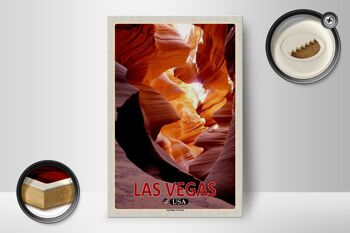 Panneau en bois voyage 12x18 cm Las Vegas USA décoration Antelope Canyon 2