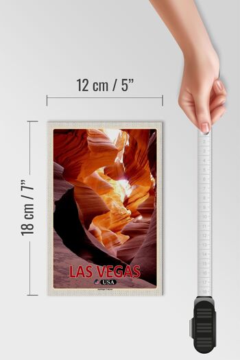 Panneau en bois voyage 12x18 cm Las Vegas USA décoration Antelope Canyon 4